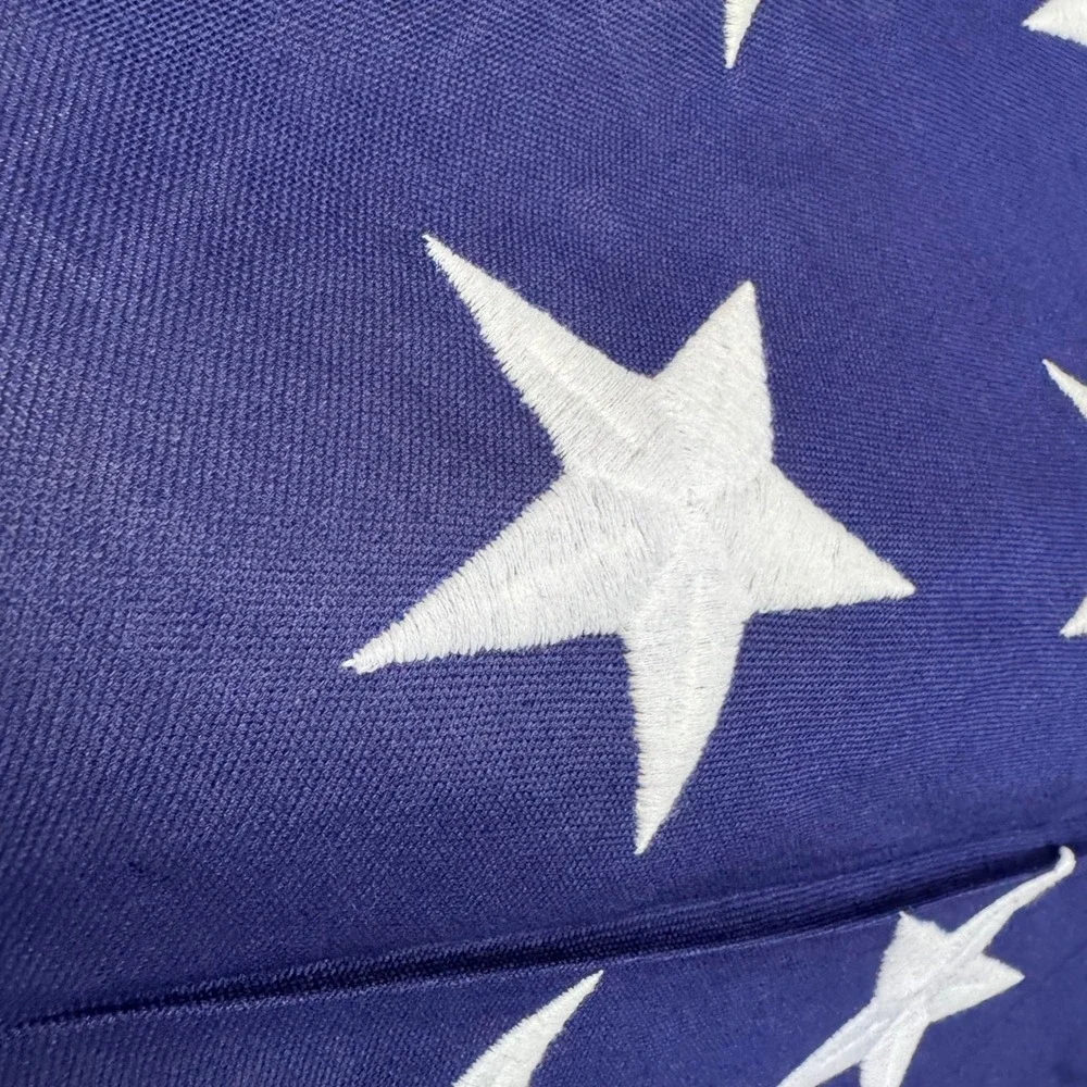 Vintage Valley Forge American Flag 5x9.5ft Bunting Embroidered 50 Star USA made
